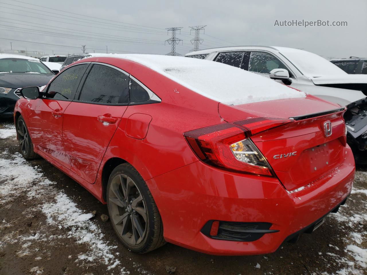 2020 Honda Civic Sport Red vin: 2HGFC2F84LH548403