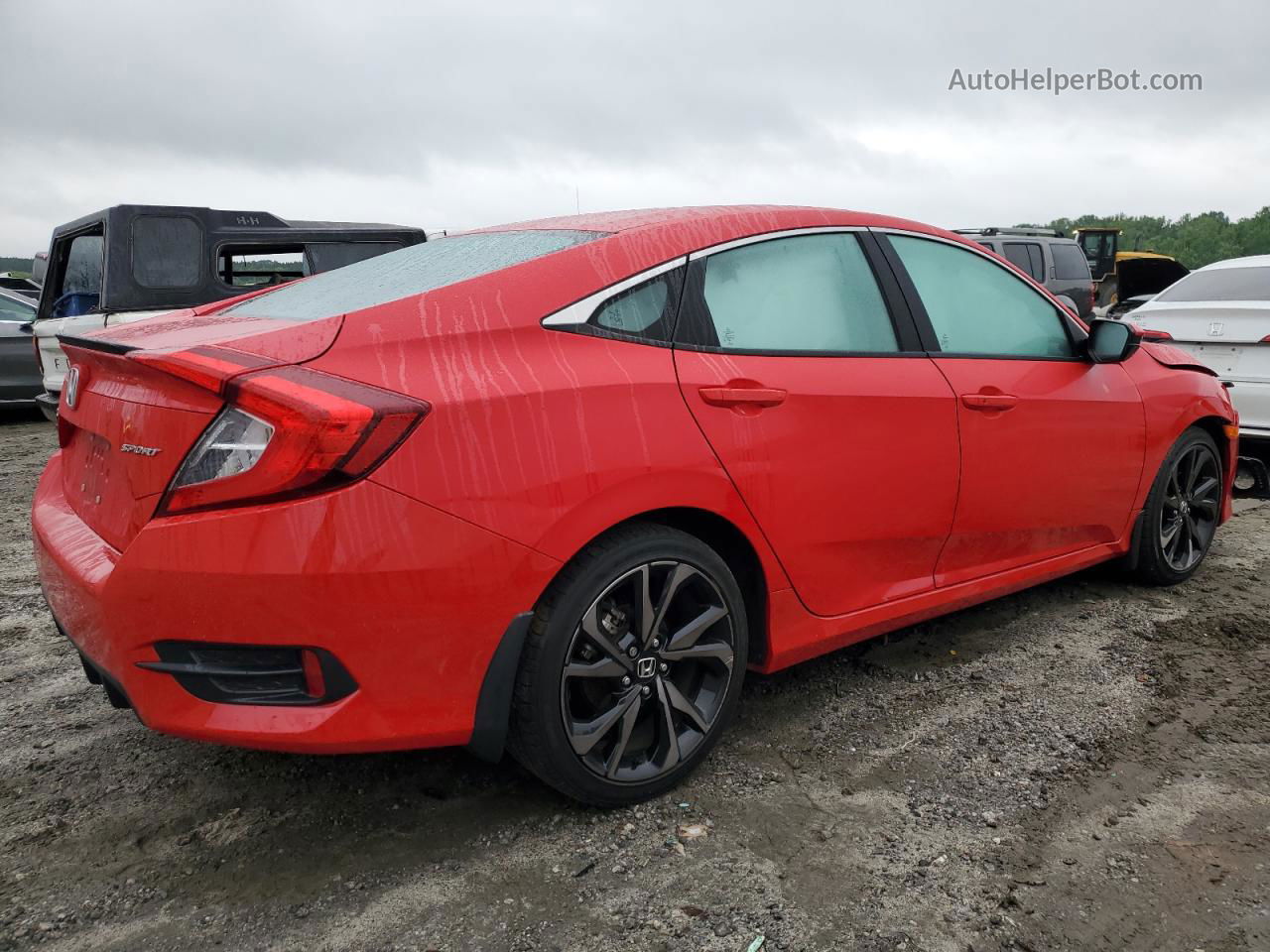 2020 Honda Civic Sport Red vin: 2HGFC2F84LH551415