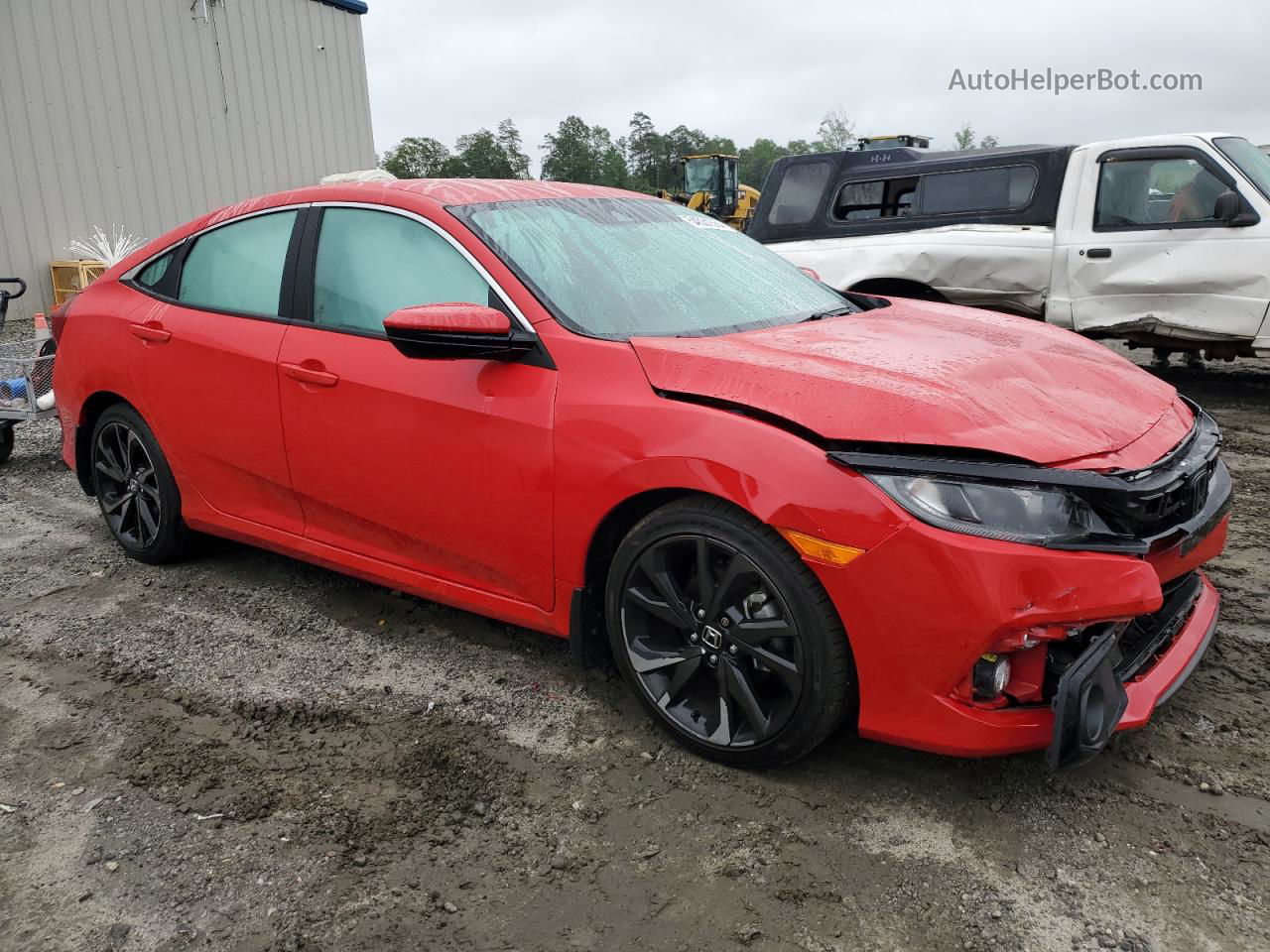 2020 Honda Civic Sport Red vin: 2HGFC2F84LH551415