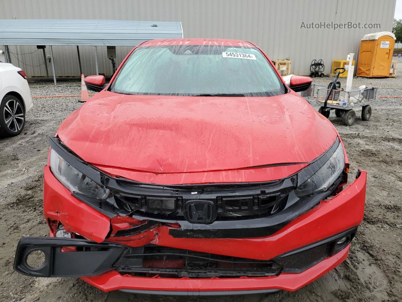 2020 Honda Civic Sport Red vin: 2HGFC2F84LH551415