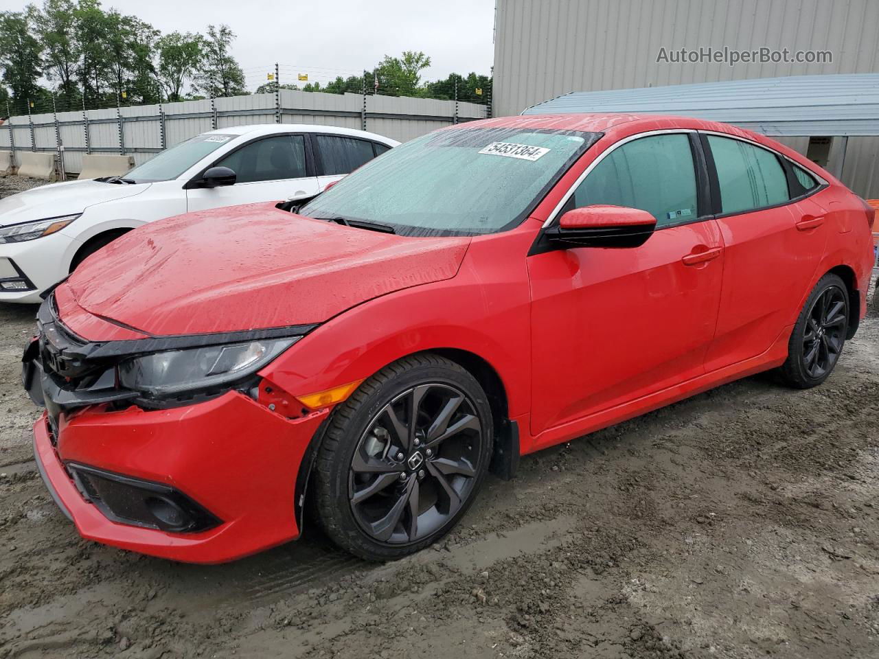 2020 Honda Civic Sport Red vin: 2HGFC2F84LH551415