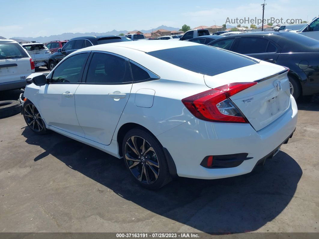 2020 Honda Civic Sedan Sport White vin: 2HGFC2F84LH585693