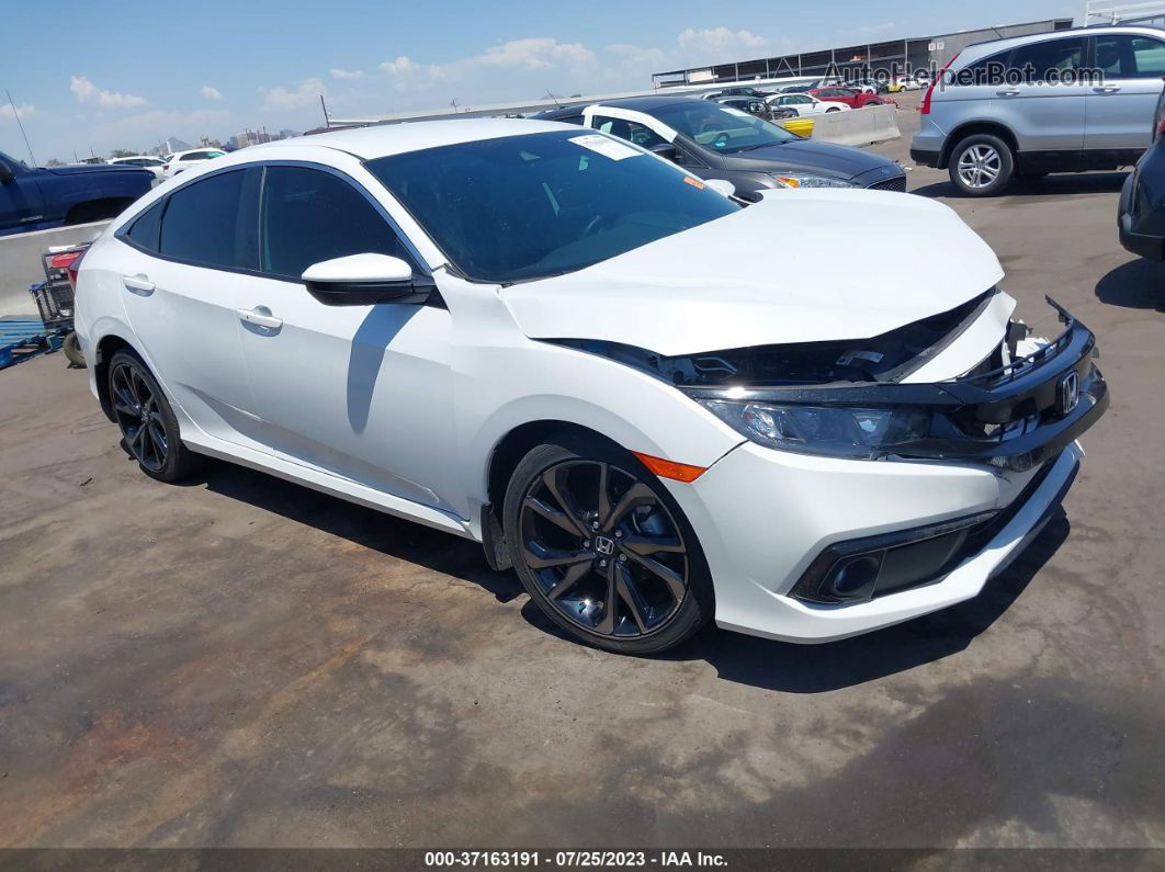 2020 Honda Civic Sedan Sport White vin: 2HGFC2F84LH585693