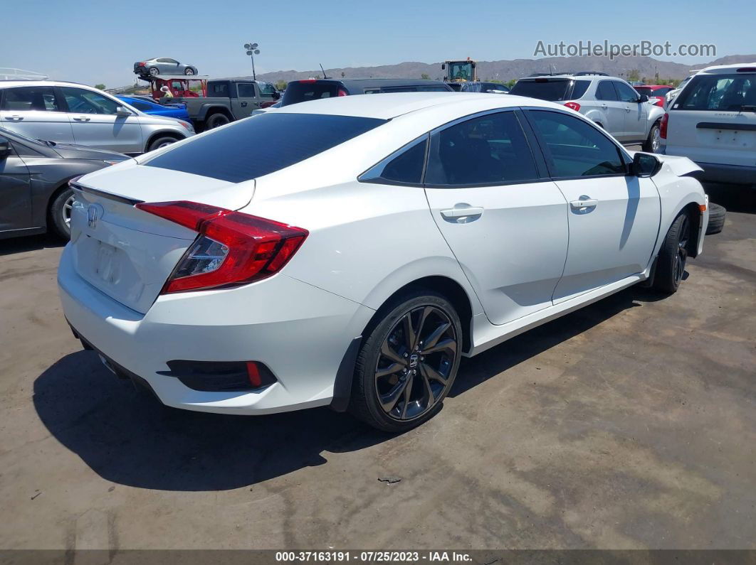 2020 Honda Civic Sedan Sport White vin: 2HGFC2F84LH585693