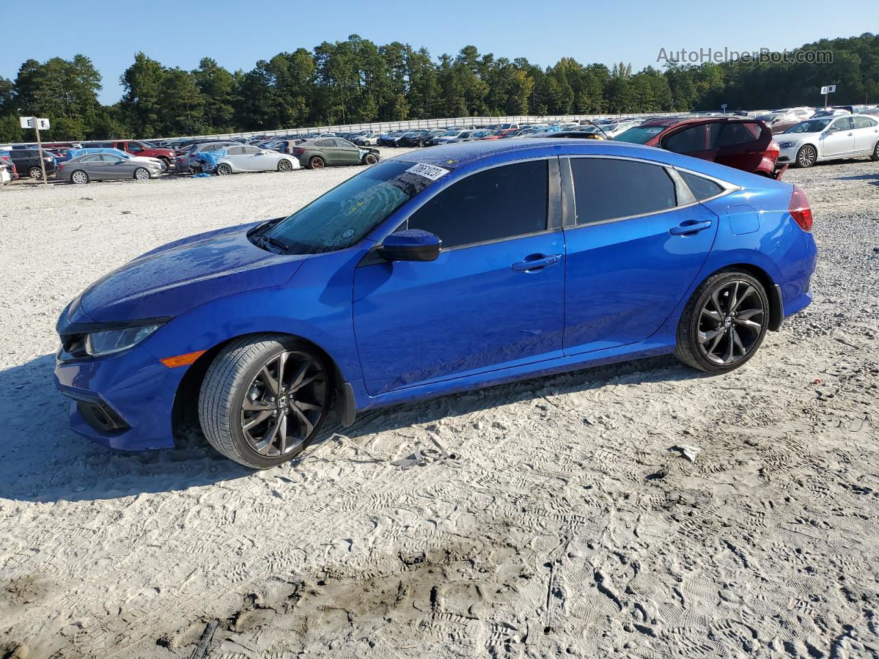 2019 Honda Civic Sport Blue vin: 2HGFC2F85KH511665