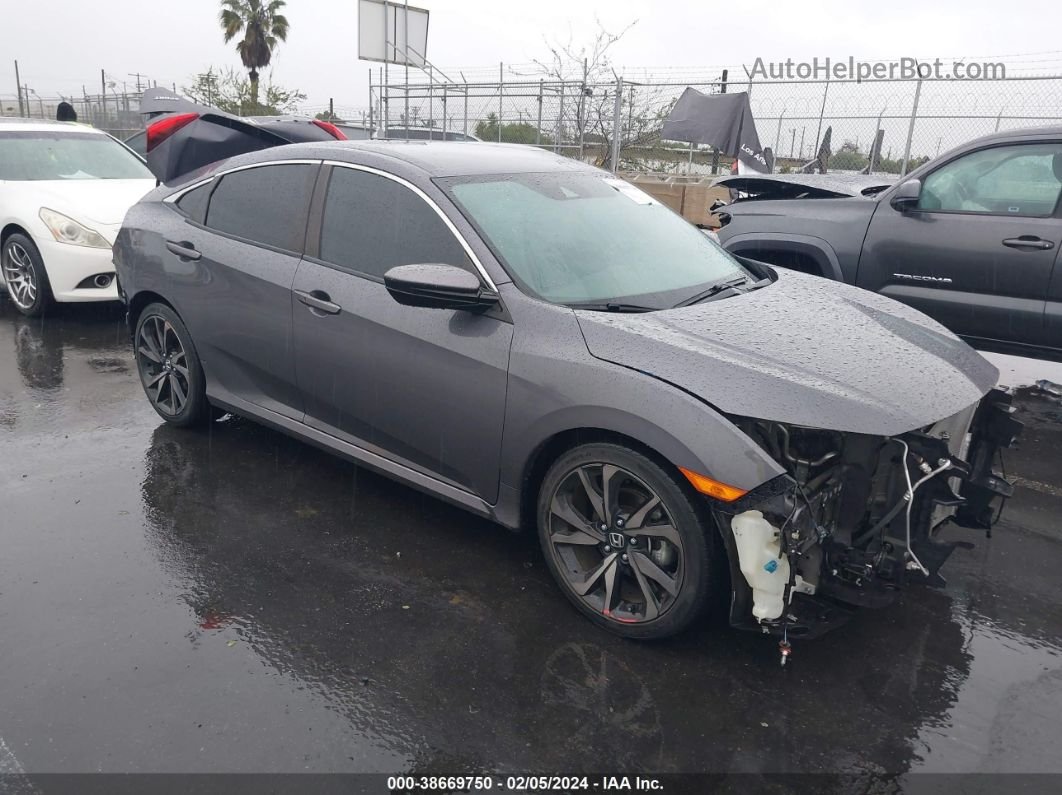 2019 Honda Civic Sport Gray vin: 2HGFC2F85KH526862