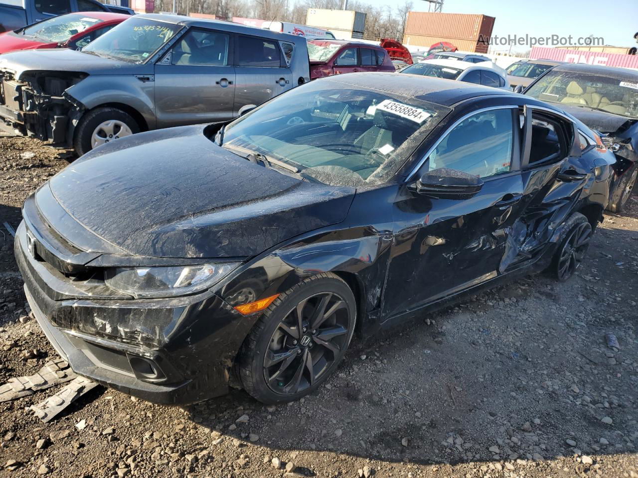 2019 Honda Civic Sport Black vin: 2HGFC2F85KH557982