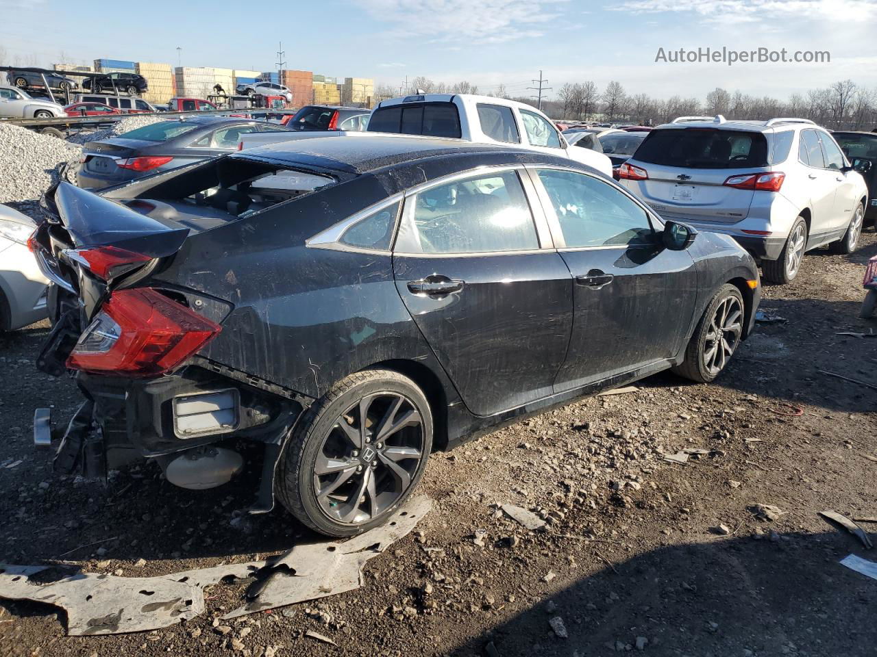 2019 Honda Civic Sport Black vin: 2HGFC2F85KH557982