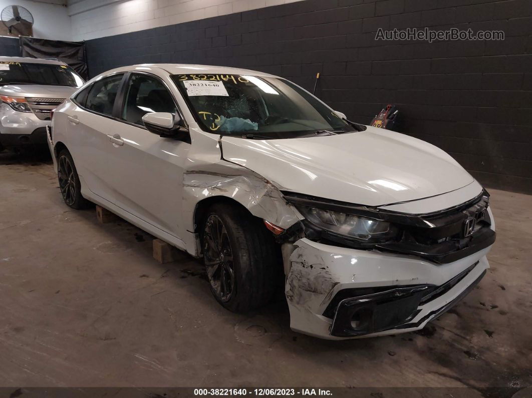 2019 Honda Civic Sport White vin: 2HGFC2F85KH558355