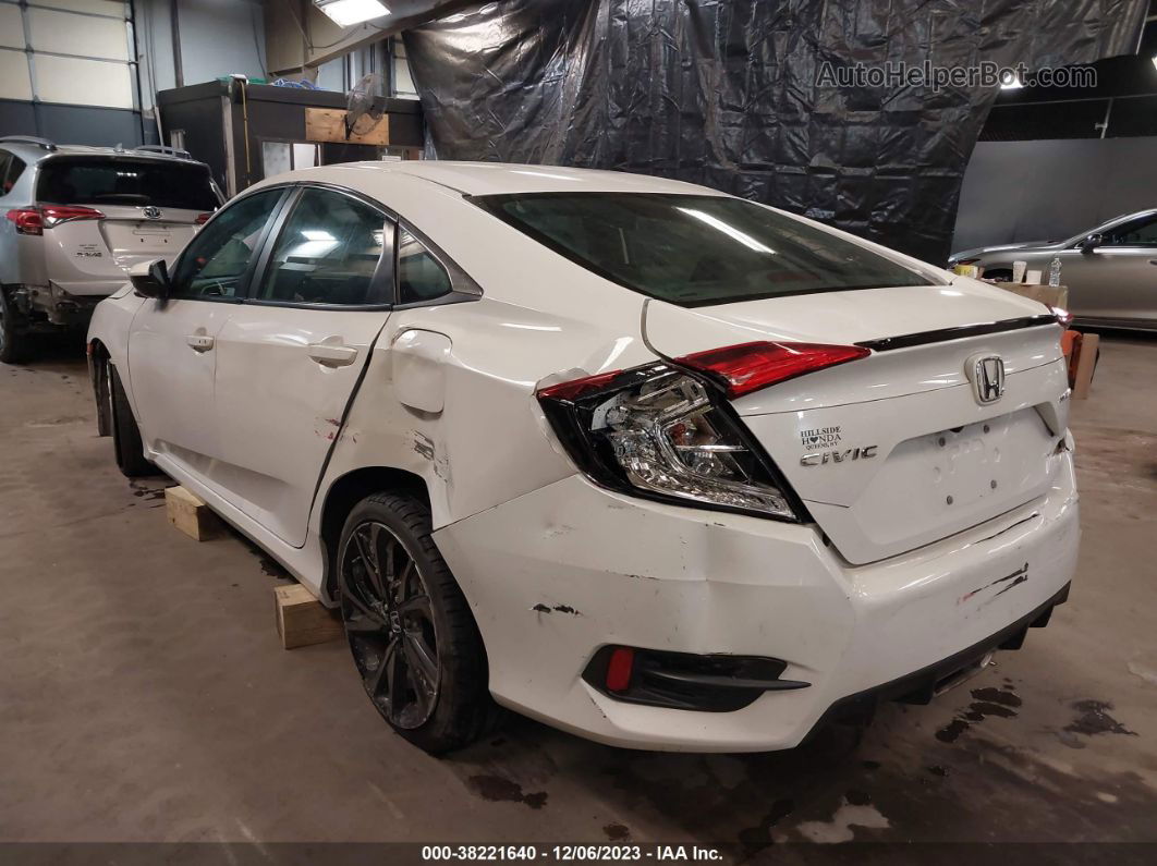 2019 Honda Civic Sport White vin: 2HGFC2F85KH558355