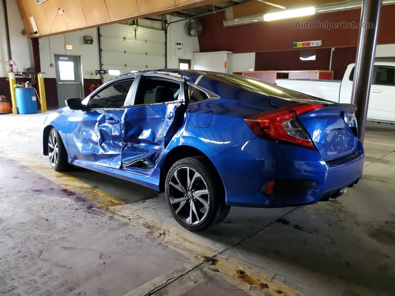 2020 Honda Civic Sport Blue vin: 2HGFC2F85LH505009