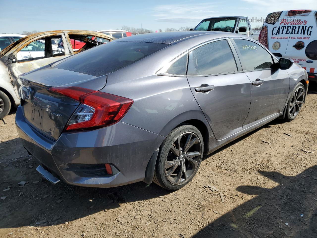 2020 Honda Civic Sport Gray vin: 2HGFC2F85LH571981