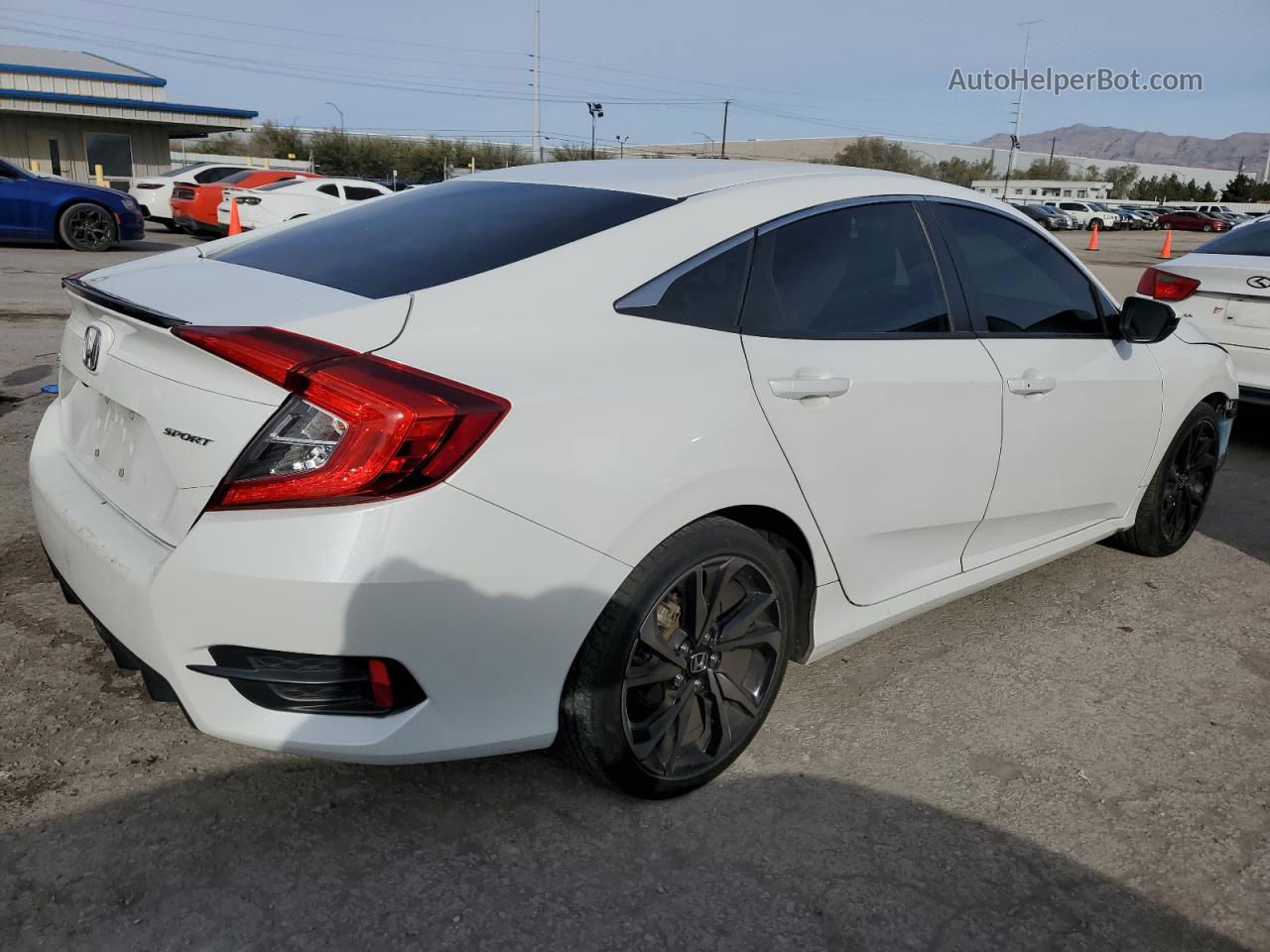 2019 Honda Civic Sport Белый vin: 2HGFC2F86KH566402