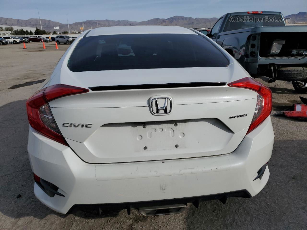 2019 Honda Civic Sport White vin: 2HGFC2F86KH566402