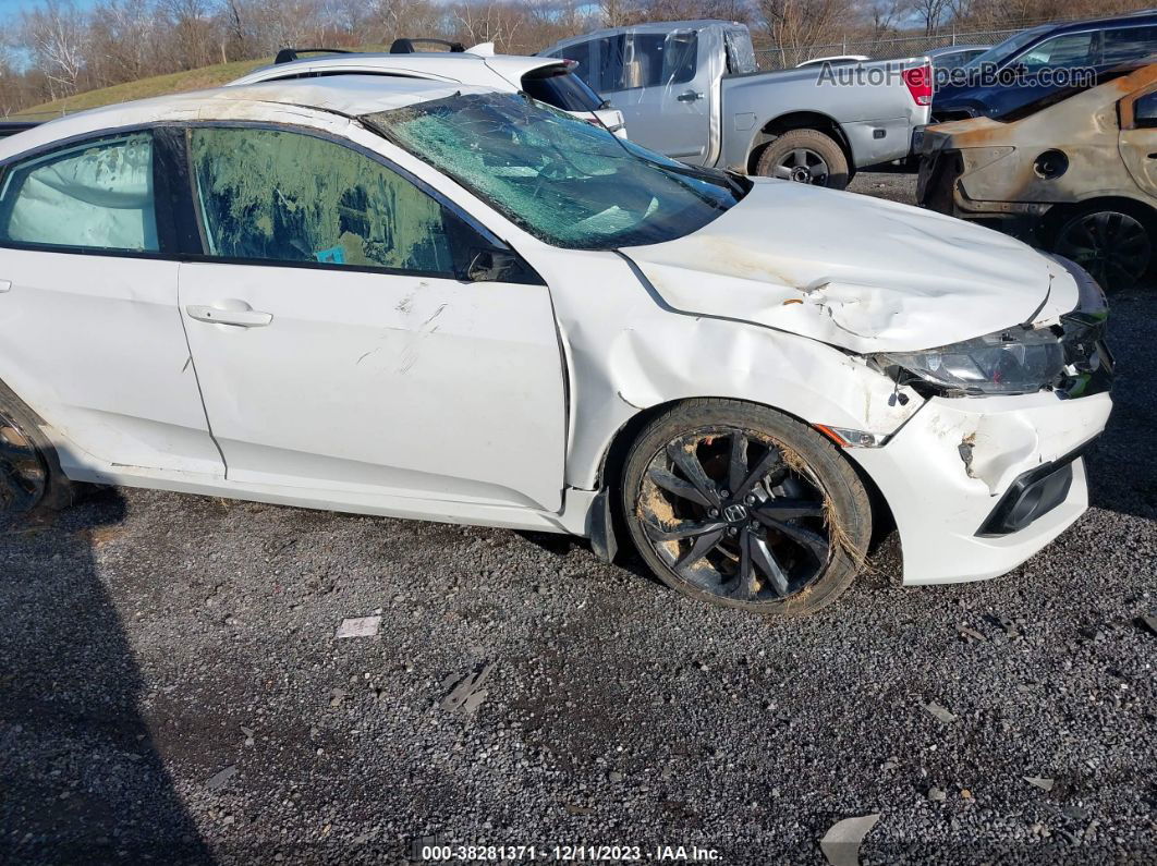 2019 Honda Civic Sedan Sport White vin: 2HGFC2F86KH571566