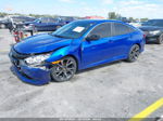 2020 Honda Civic Sport Синий vin: 2HGFC2F86LH502880