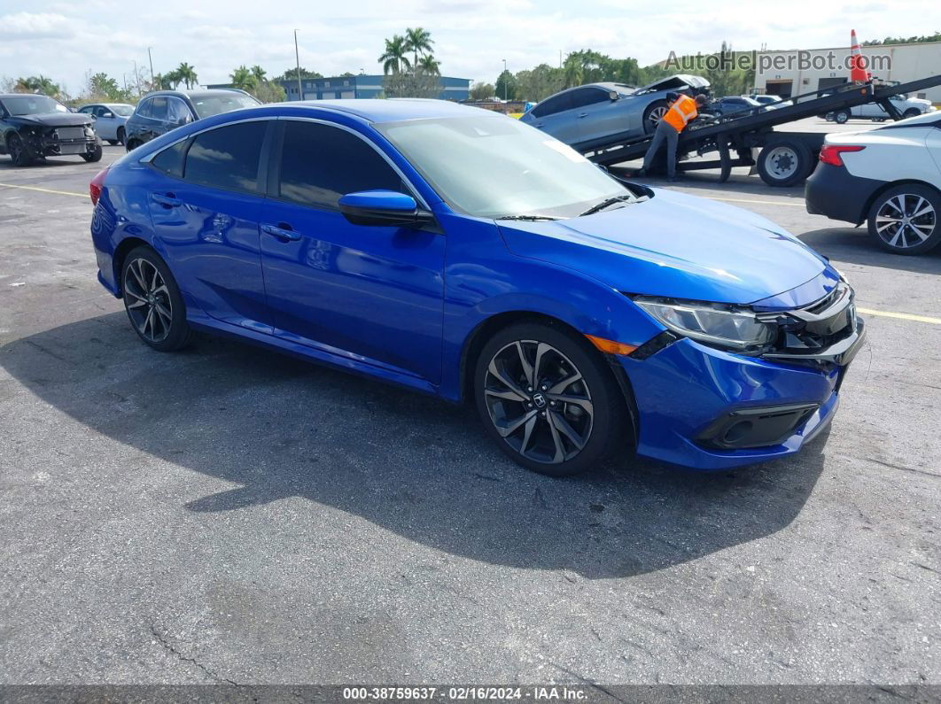 2020 Honda Civic Sport Blue vin: 2HGFC2F86LH502880