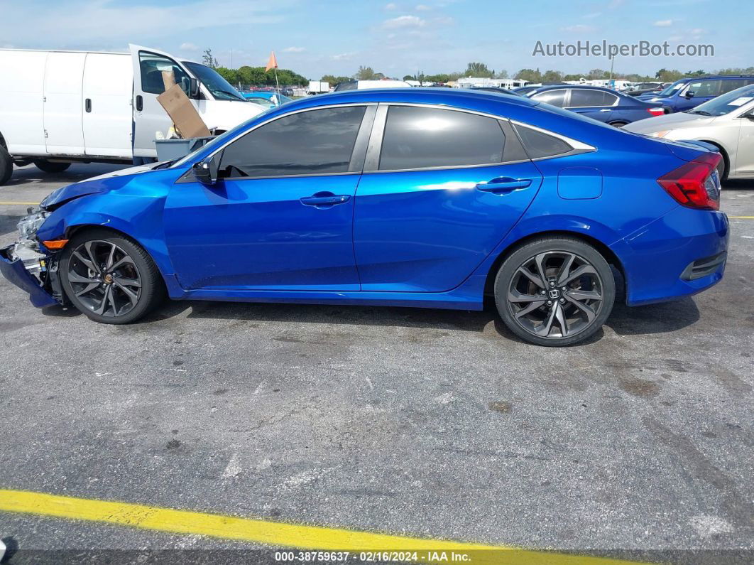 2020 Honda Civic Sport Синий vin: 2HGFC2F86LH502880