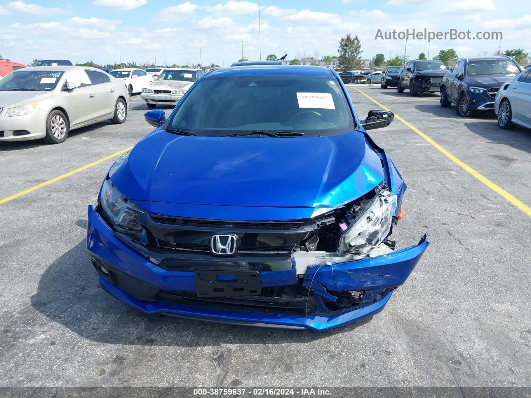 2020 Honda Civic Sport Синий vin: 2HGFC2F86LH502880