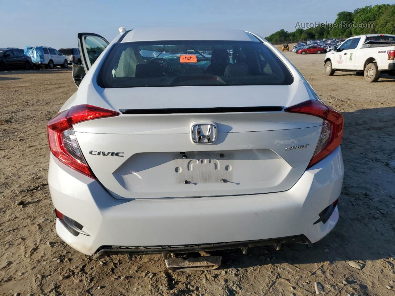 2020 Honda Civic Sport White vin: 2HGFC2F86LH505679