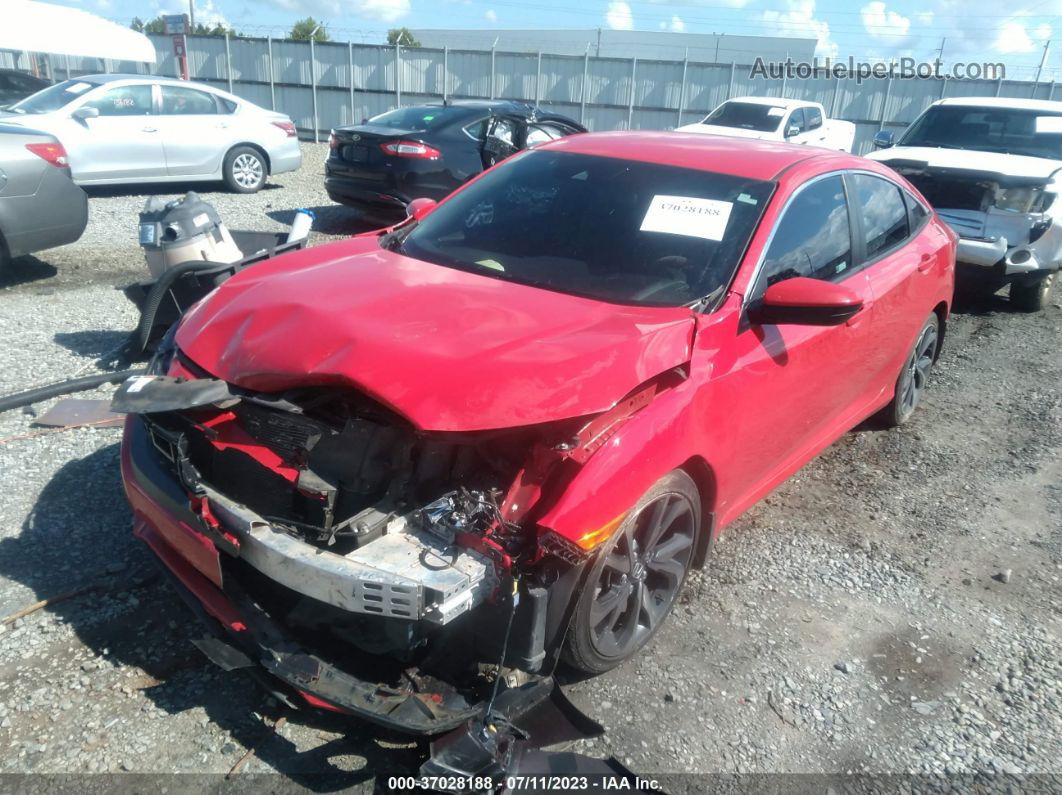 2020 Honda Civic Sedan Sport Red vin: 2HGFC2F86LH527035