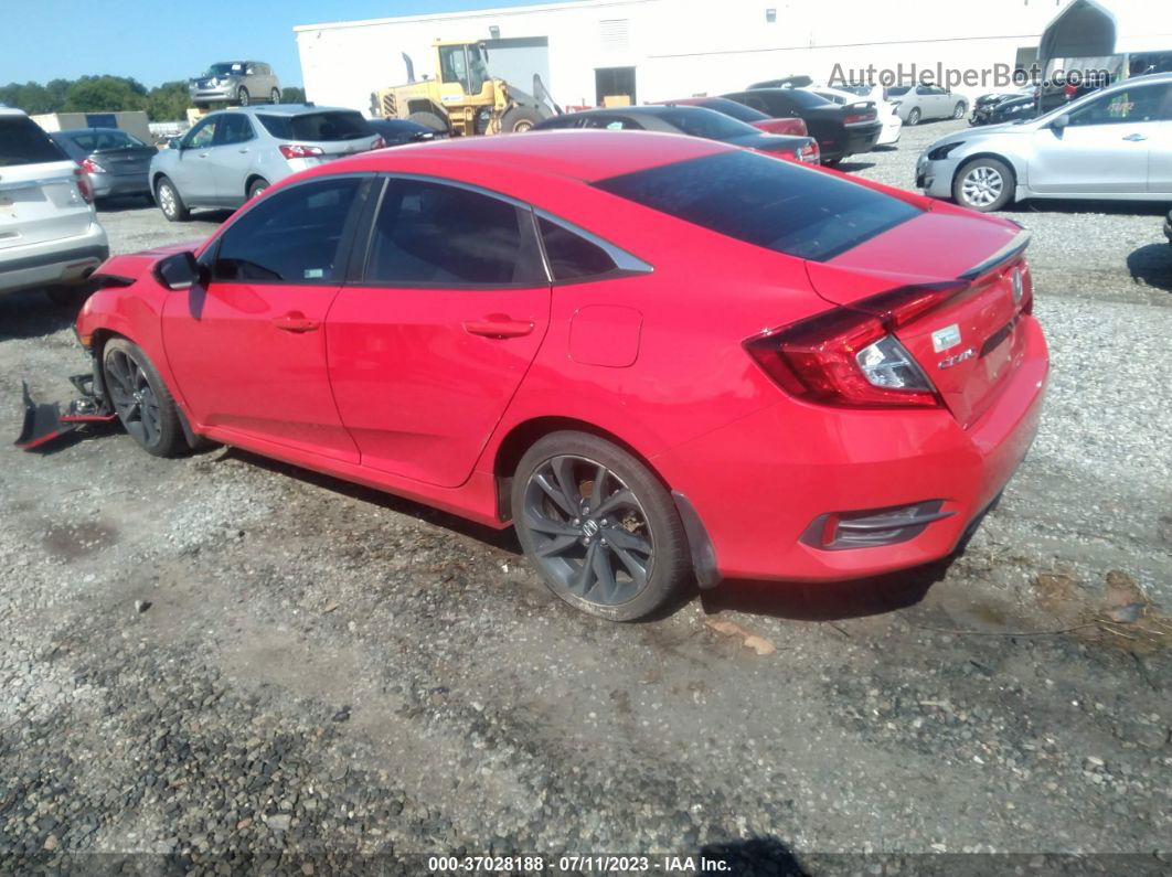 2020 Honda Civic Sedan Sport Red vin: 2HGFC2F86LH527035