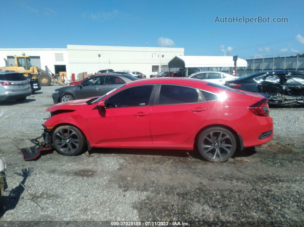 2020 Honda Civic Sedan Sport Red vin: 2HGFC2F86LH527035