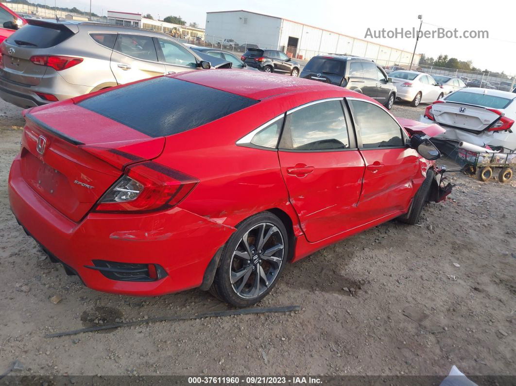 2020 Honda Civic Sport  Красный vin: 2HGFC2F86LH533482