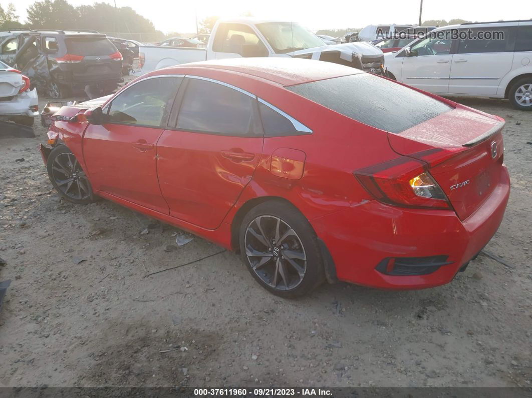 2020 Honda Civic Sport  Red vin: 2HGFC2F86LH533482