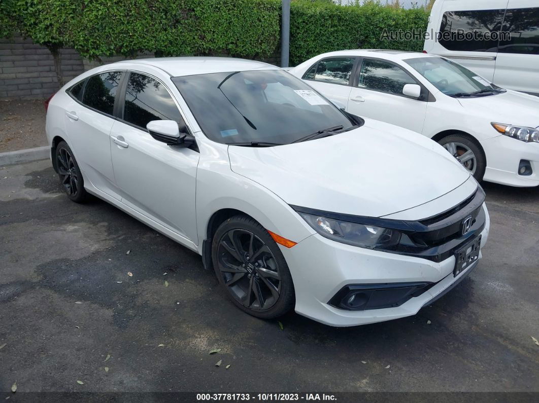 2020 Honda Civic Sport  White vin: 2HGFC2F86LH537676