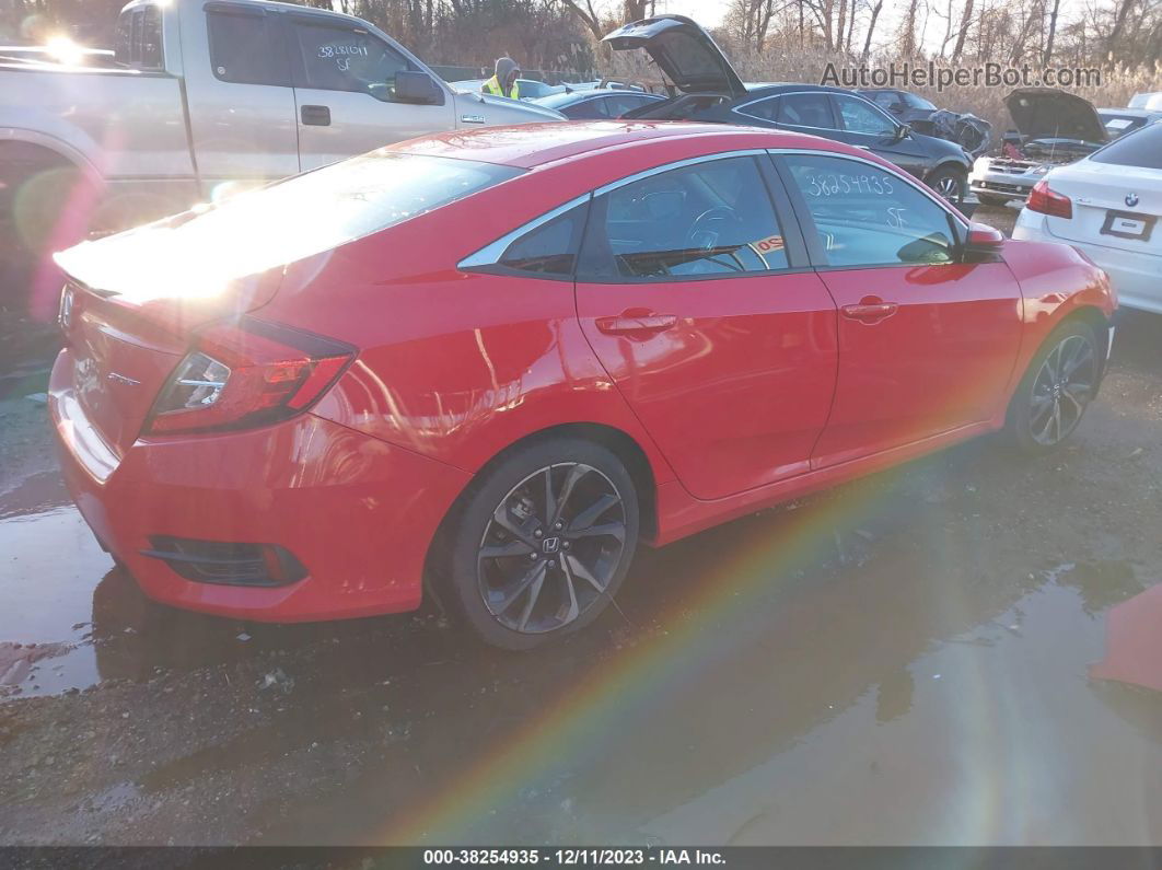 2020 Honda Civic Sport Red vin: 2HGFC2F86LH549956