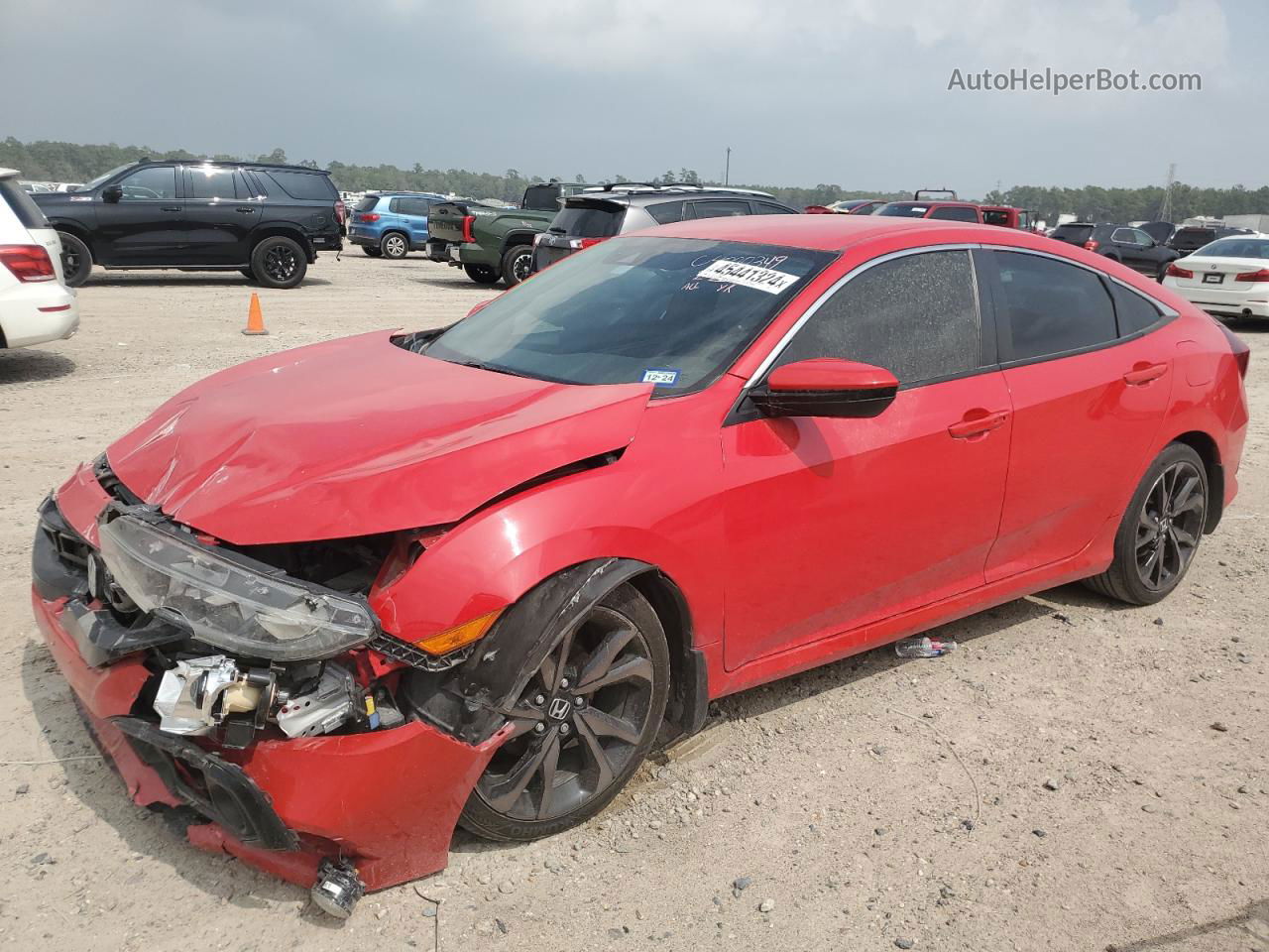 2020 Honda Civic Sport Red vin: 2HGFC2F86LH557751