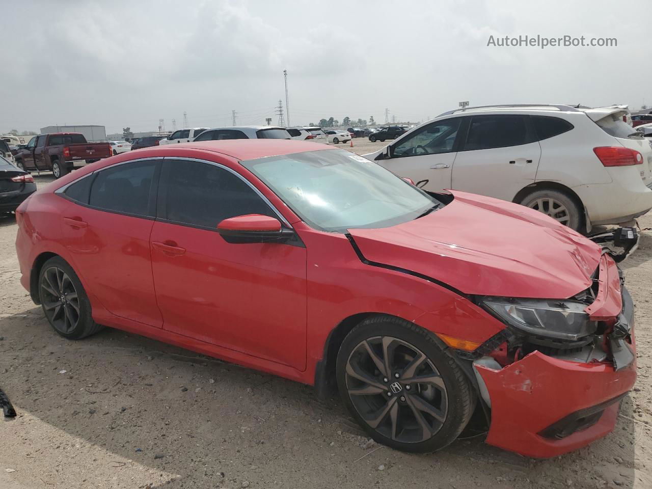 2020 Honda Civic Sport Red vin: 2HGFC2F86LH557751