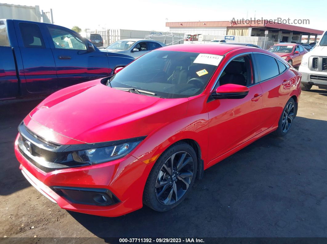 2020 Honda Civic Sport  Red vin: 2HGFC2F86LH562125