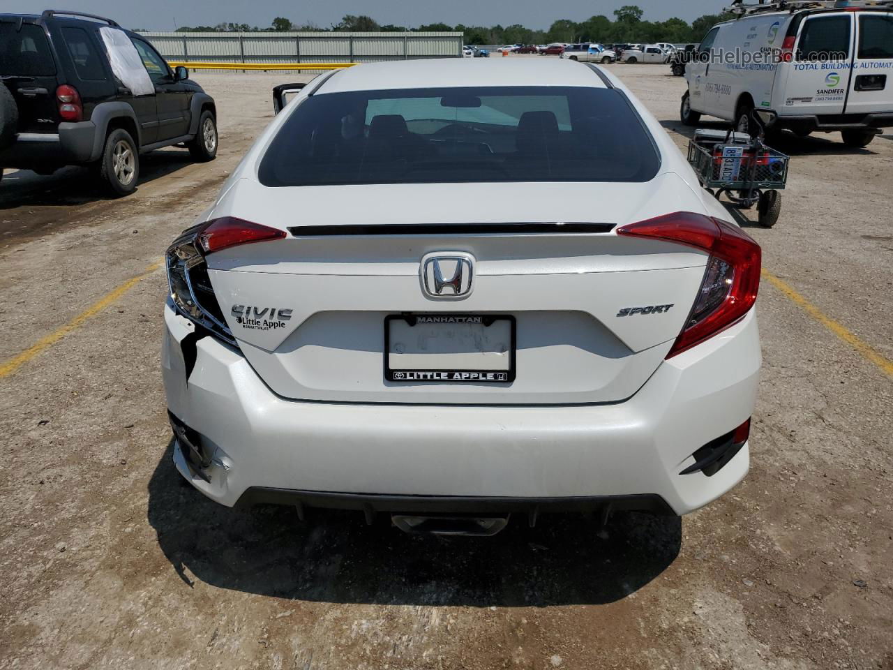 2019 Honda Civic Sport White vin: 2HGFC2F87KH505351