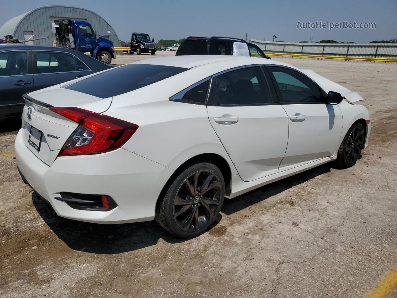 2019 Honda Civic Sport White vin: 2HGFC2F87KH505351