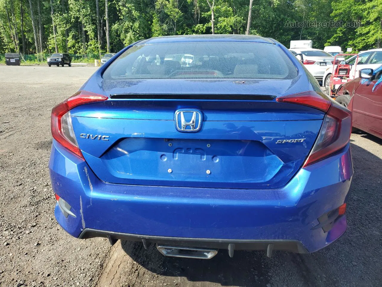 2019 Honda Civic Sport Blue vin: 2HGFC2F87KH525292