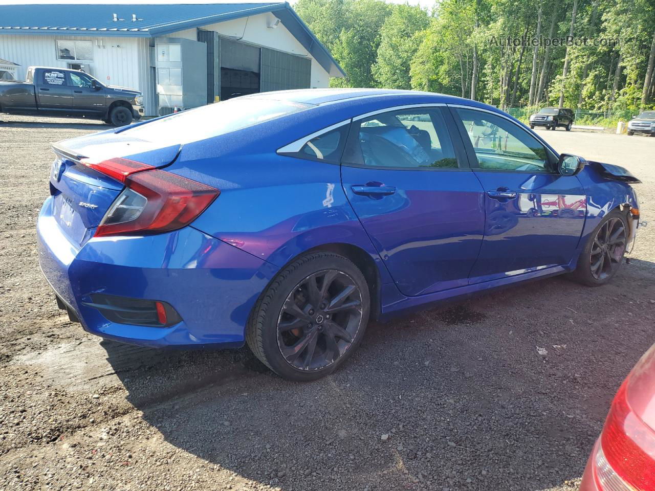 2019 Honda Civic Sport Синий vin: 2HGFC2F87KH525292