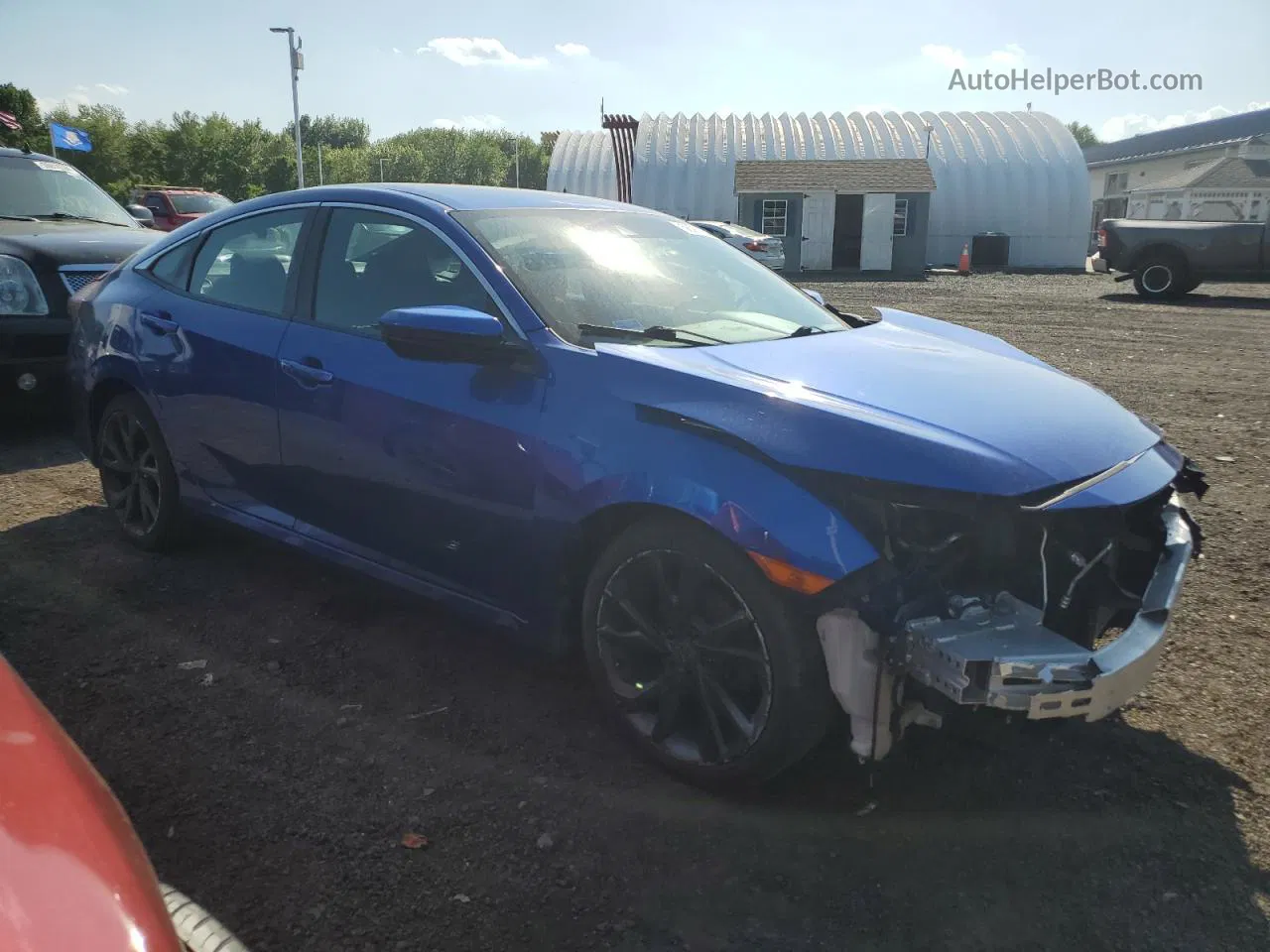 2019 Honda Civic Sport Blue vin: 2HGFC2F87KH525292