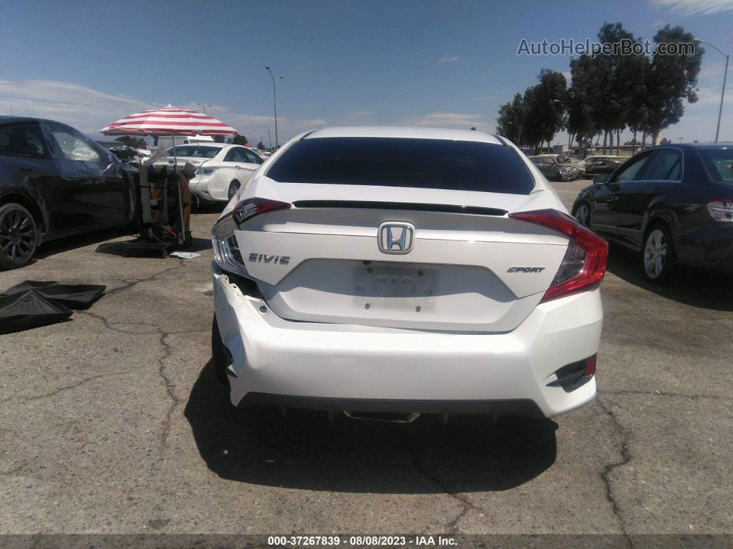 2019 Honda Civic Sedan Sport White vin: 2HGFC2F87KH544179