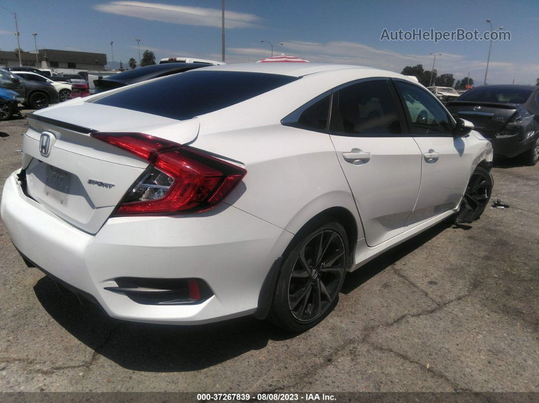 2019 Honda Civic Sedan Sport White vin: 2HGFC2F87KH544179