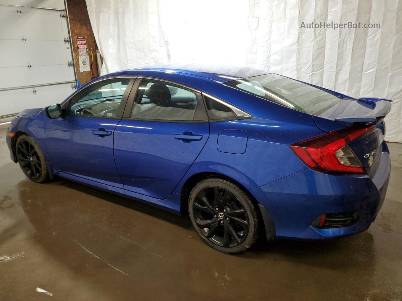 2019 Honda Civic Sport Blue vin: 2HGFC2F87KH578719