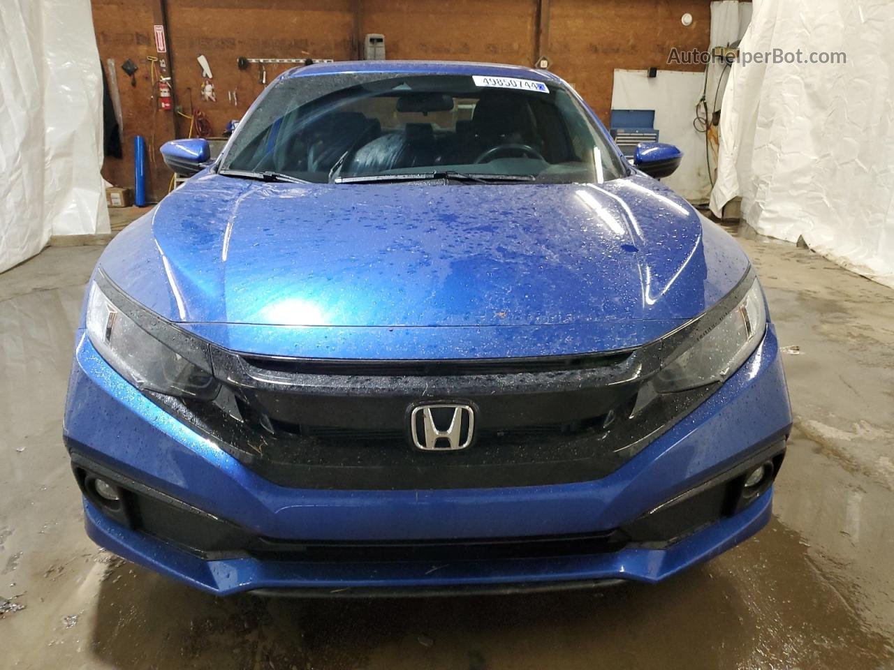 2019 Honda Civic Sport Синий vin: 2HGFC2F87KH578719