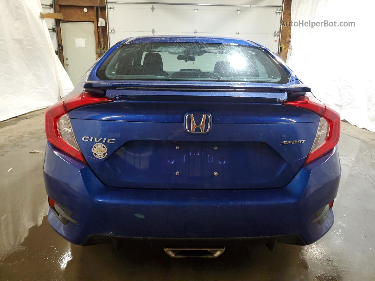 2019 Honda Civic Sport Blue vin: 2HGFC2F87KH578719