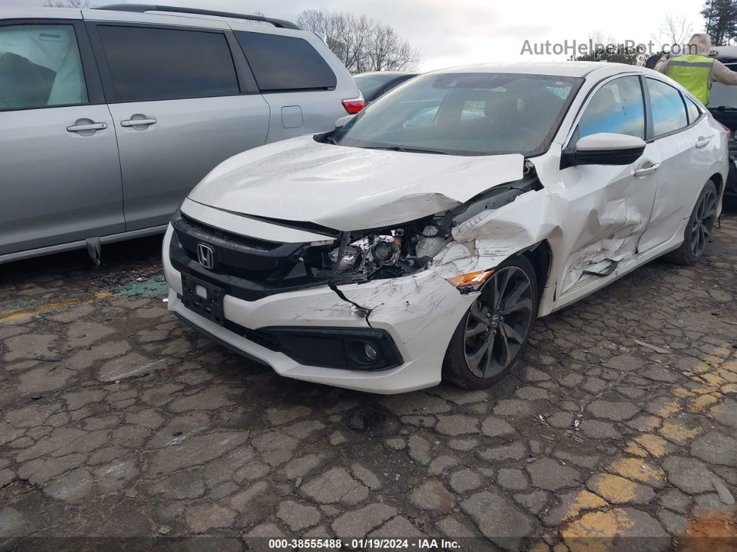 2019 Honda Civic Sport White vin: 2HGFC2F87KH579286