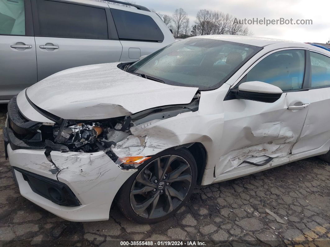 2019 Honda Civic Sport White vin: 2HGFC2F87KH579286