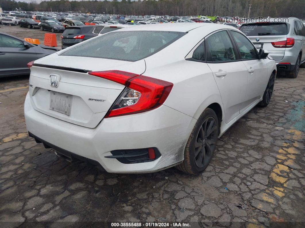 2019 Honda Civic Sport Белый vin: 2HGFC2F87KH579286