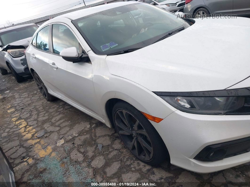 2019 Honda Civic Sport White vin: 2HGFC2F87KH579286