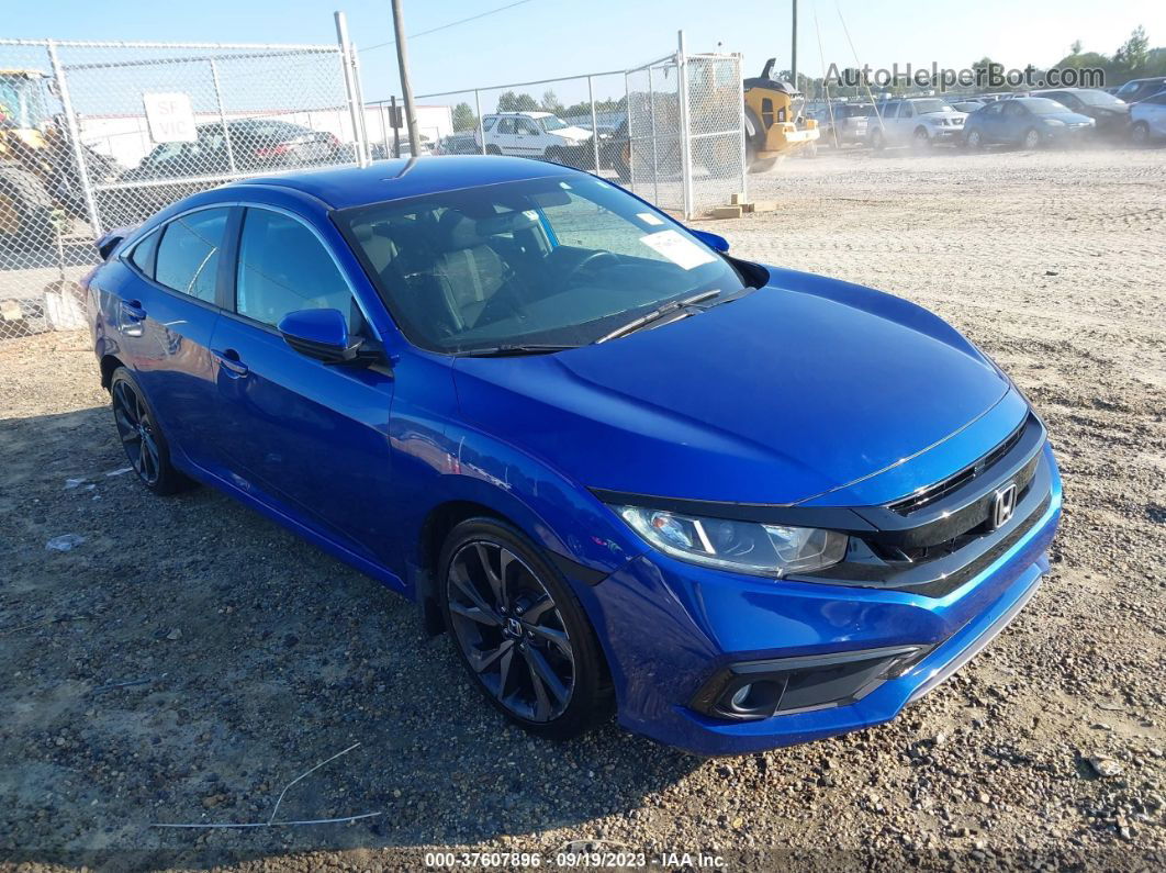 2019 Honda Civic Sport Синий vin: 2HGFC2F87KH602338