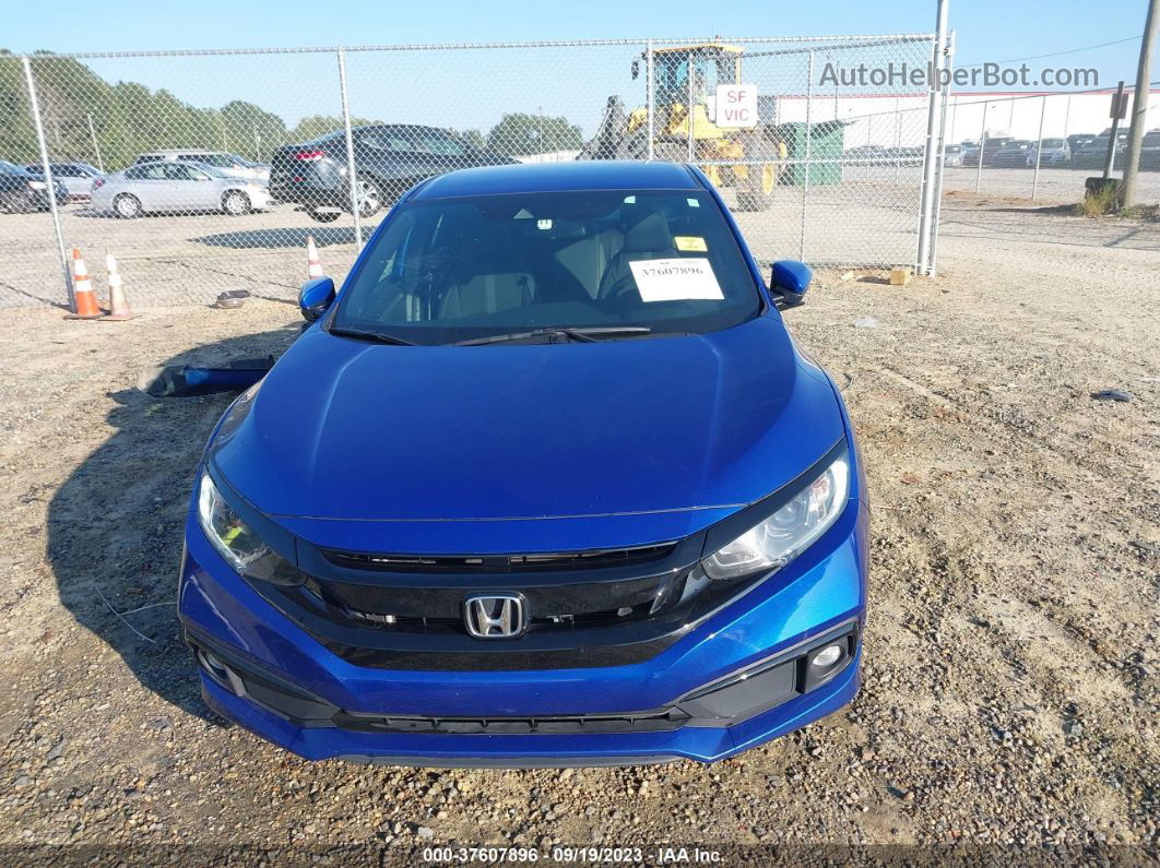 2019 Honda Civic Sport Blue vin: 2HGFC2F87KH602338